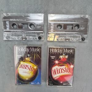 Winston 1991 Holiday Christmas Music Cassette Tapes Collection Volume 1 & 2